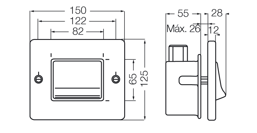 0345 – Pressmatic – Válvula automática de pared – FV – Grifería de alta