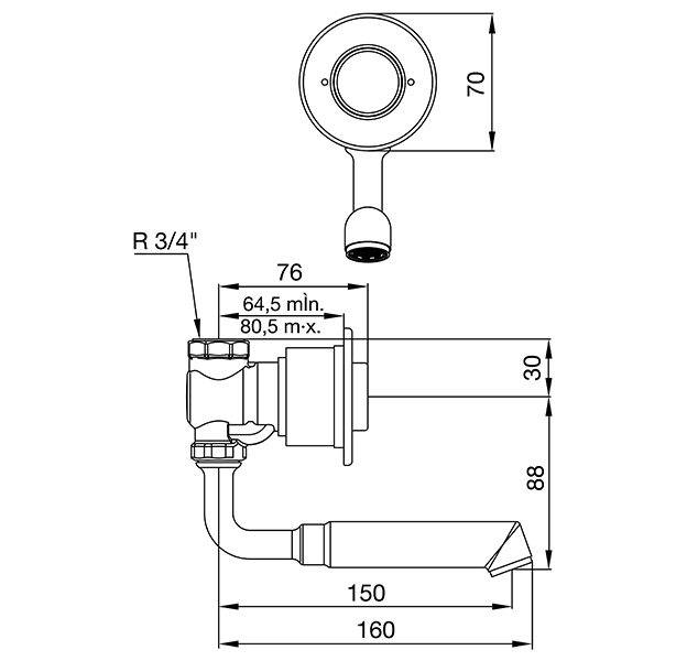 Pressmatic discount de pared