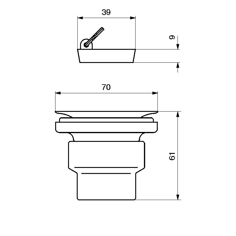 0355.02-D – Desagüe para bañera 1 1/4″, para conexión de plástico – FV –  Grifería de alta tecnología