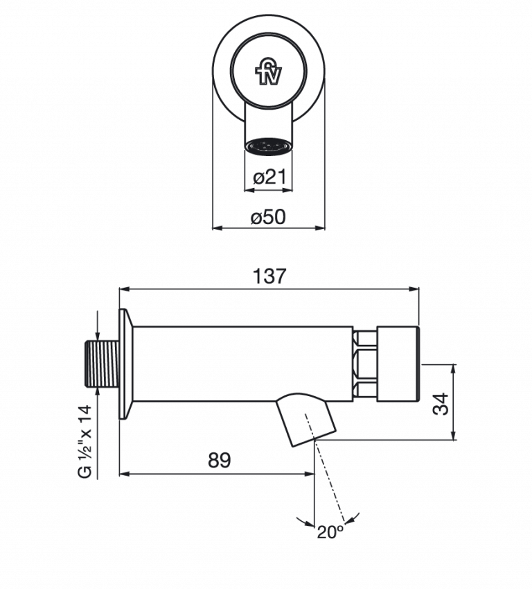 0360.03 – Ecomatic Soft – Canilla automática para pared – FV – Grifería